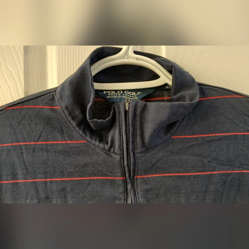Polo Golf Ralph Lauren Mock Neck Quarter-Zip Bold Colorblock Statement Medium